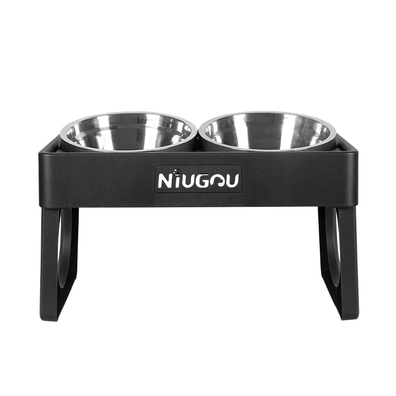 Elevated Dog Bowl with Stand Adjustable Height & Stainless Steel - FriskFable - friskfable