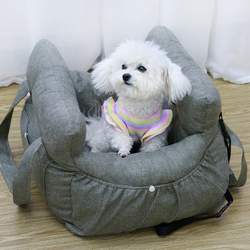 2-in-1 Dog Car Seat & Travel Backpack Combo - Detachable Cushion | FriskFable - friskfable